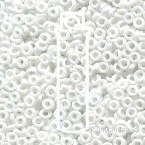 Miyuki Spacer - Matte White AB 3x1.3mm
