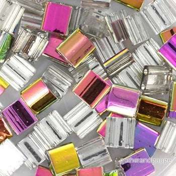 Miyuki Tila – Czech Coating Crystal Vitrail 5mm, 5 gram Miyuki Tila – Czech Coating Crystal Vitrail 5mm, 5 gram