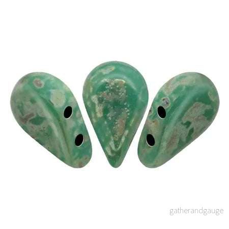 Amos® par Puca® - Opaque Green Turquoise Picasso, 10 gram