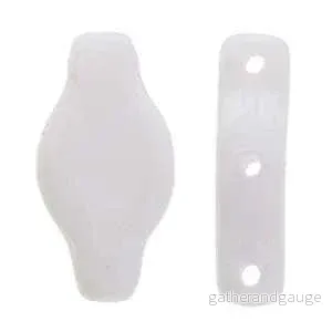Navette - White Opaque Shimmer 6x12mm 10gram - Bild 2