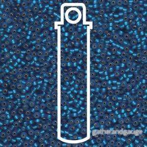 Miyuki Seed Beads - Matte Silverlined Capri Blue 11/0, 24 gram