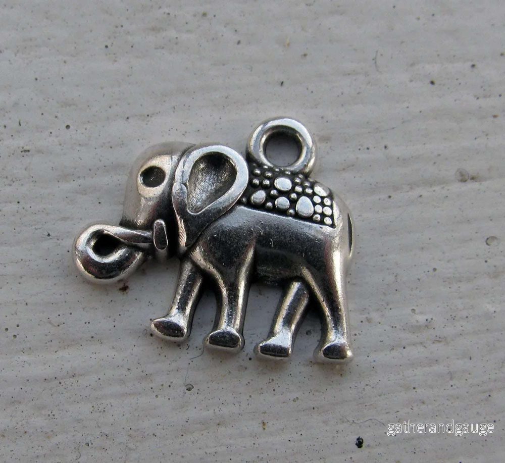 Berlock Silverpläterad – Elefant med Täcke 16x11mm 1 styck