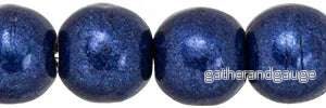 Tjeckiska Druks - Saturated Metallic Evening Blue 4 mm, 50-pack
