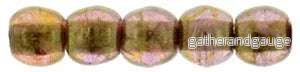 Tjeckiska Druk (Runda) - Luster Rose/Gold Topaz 2mm, 50-pack