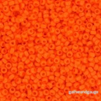 Miyuki Seed Beads - Opaque Orange 11/0, 10 gram
