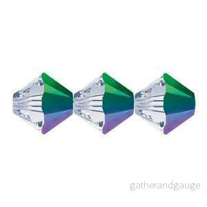 Swarovski Crystals Bicone (5328) - Crystal Scarabaeus Green 3mm, 10-pack