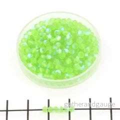 Tjeckiska MC Bicone - Peridot AB Matt 3 mm 40-pack