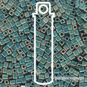 Miyuki Cubes - Matt Teal AB 3 mm, 20 gram