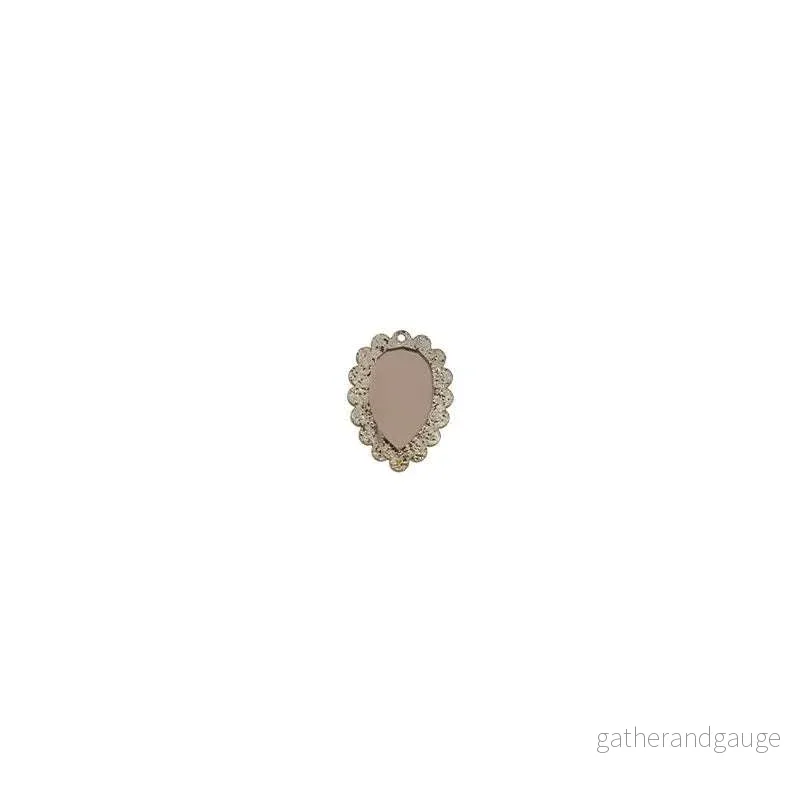 Hänge Plexi – Droppe med spegelplexi, Brunglitter / Brons 1 styck Hänge Plexi – Droppe med spegelplexi, Brunglitter / Brons 1 styck