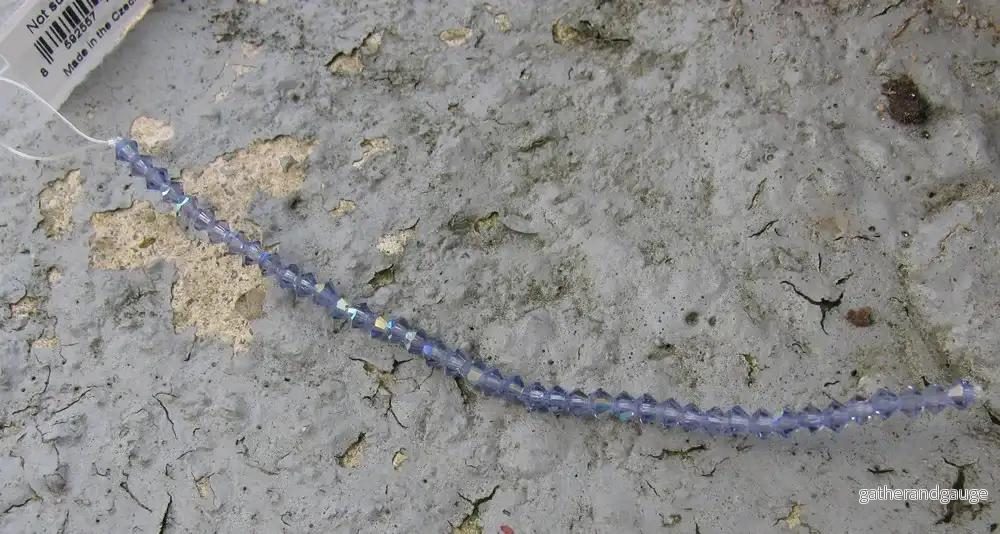 Tjeckiska MC Bicone - Tanzanite AB 3 mm, 1 sträng - Bild 2