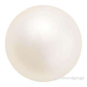 Preciosa Pearl Round - Maxima Light Cream Rose 4 mm, 1 sträng