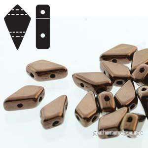 Kite Bead - Jet Dark Bronze 9x5mm, 10 gram