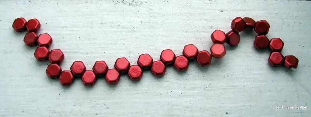 Honeycomb - Lava Red 6mm, 1 sträng - Bild 2