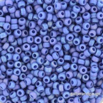 Miyuki Seed Beads – Opaque Glazed Frosted Rainbow Blue 11/0, 10 gram