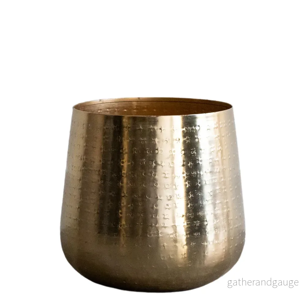 Gyllene växtkruka – h23cm, Ø21cm Gyllene växtkruka – h23cm, Ø21cm
