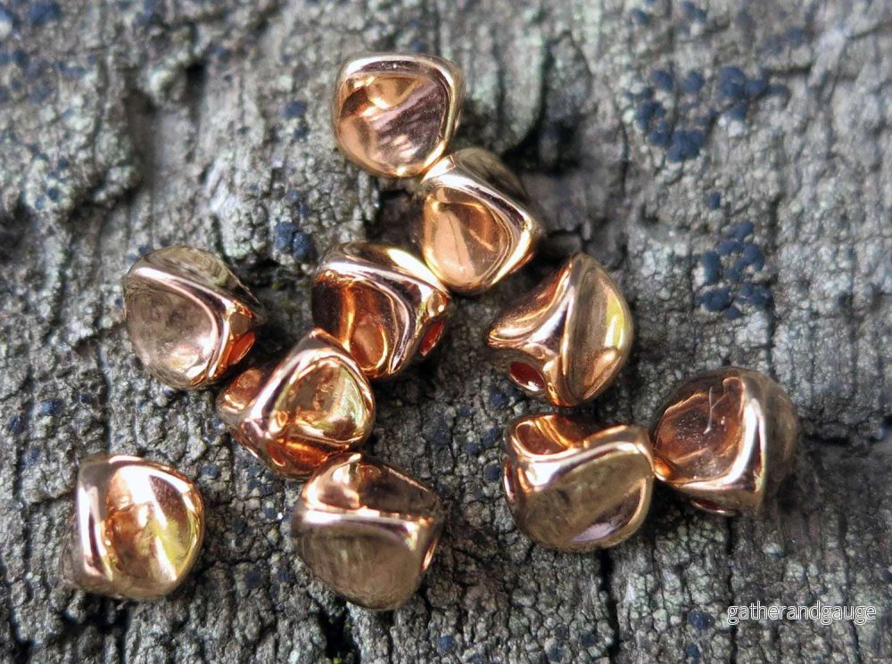 Mellandel Roséguldfärgad - Oregelbunden 5 mm, 10-pack