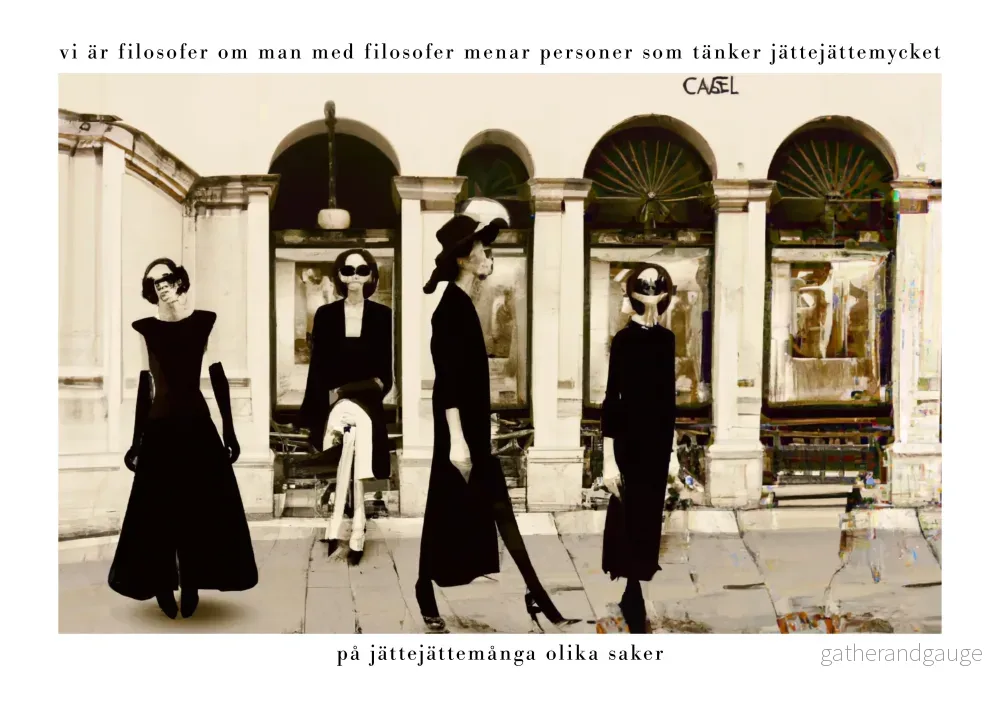 Vi är filosofer om man med filosofer menar: Vi är filosofer om man med filosofer menar: