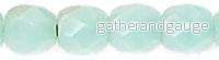 Tjeckiska Firepolish - Opaque Green Pea 3 mm, 50-pack