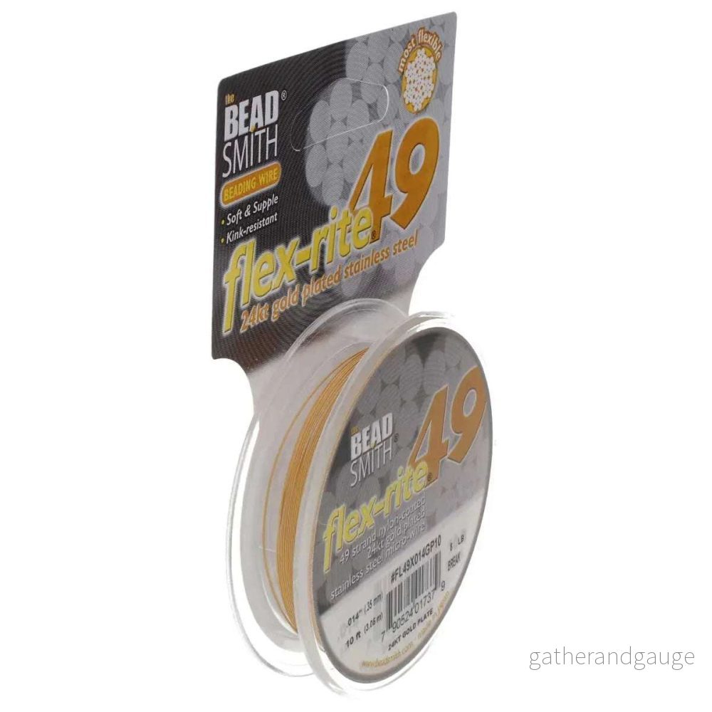 Flex-Rite – Guldpläterad 0,35mm 49 trådar 1 styck Flex-Rite – Guldpläterad 0,35mm 49 trådar 1 styck