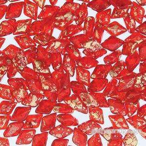 Matubo Gemduo – Ruby Gold Splash 8x5mm, 10 gram Matubo Gemduo – Ruby Gold Splash 8x5mm, 10 gram