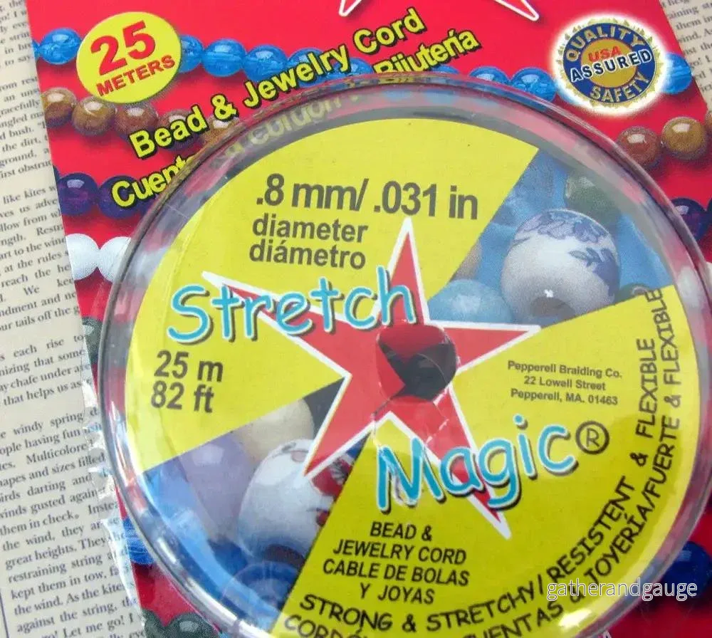 Stretch Magic - Elastisktråd, Svart 0,8 mm, 25 m - Bild 2