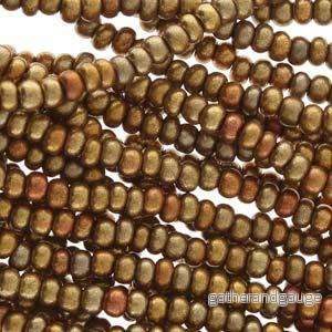 Tjeckiska seed beads - Gold Rainbow 11/0, 17 gram