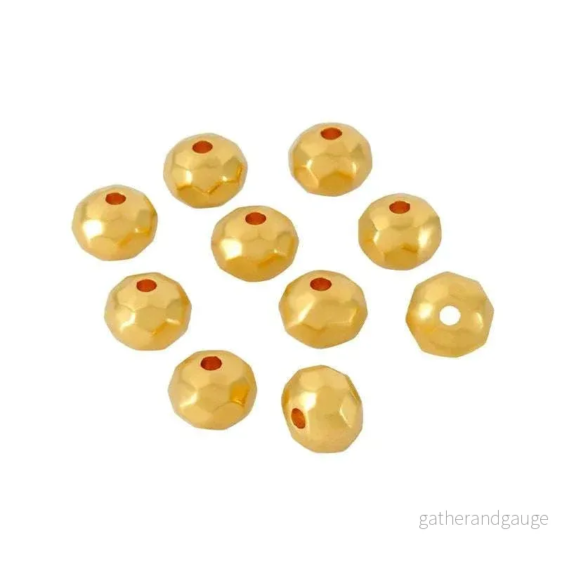 Mellandel 24K guldpläterad – Facetterad rondell 6x4mm 5-pack Mellandel 24K guldpläterad – Facetterad rondell 6x4mm 5-pack