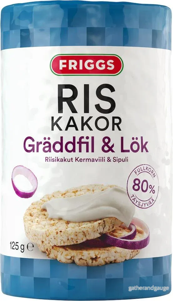 Riskakor med smak av Gräddfil & lök 125g Friggs Riskakor med smak av Gräddfil & lök 125g Friggs