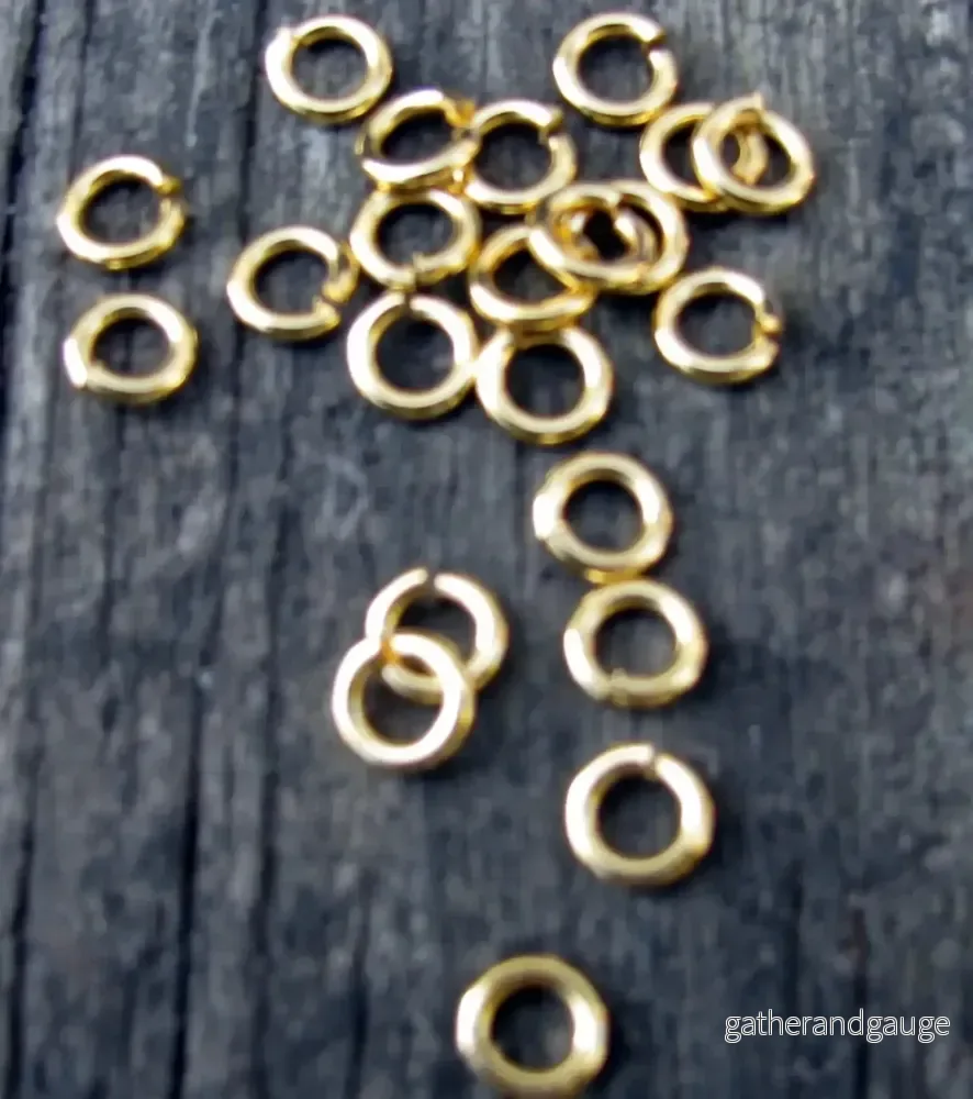 Bindringar 24K guldpläterade - 5x1 mm 20-pack
