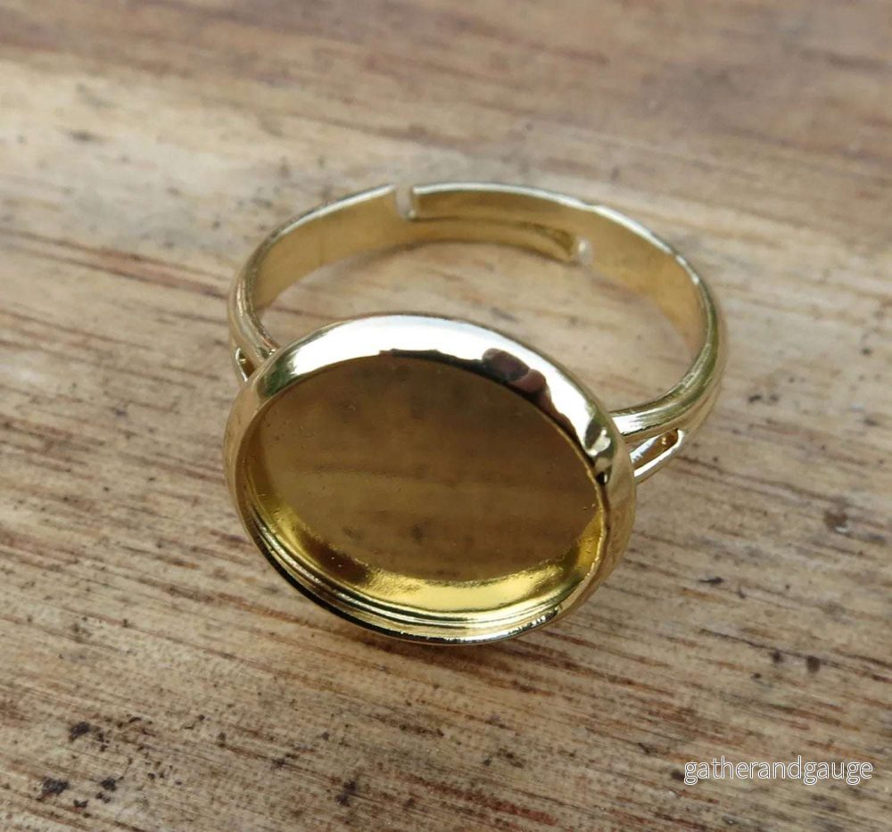 Ringstomme guldfärgad - Ram rund 12mm, 1 styck - Bild 2