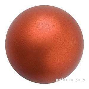 Preciosa Pearl Round - Maxima Dark Copper 6 mm, 1 sträng