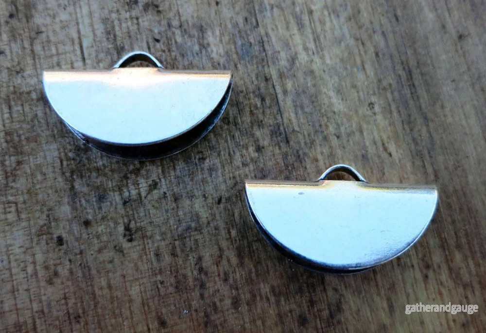 Ändfäste platta band Silverfärgad - Rund modell, 20 mm, 2-pack