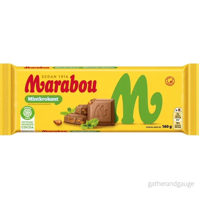 Marabou Mintkrokant 160g