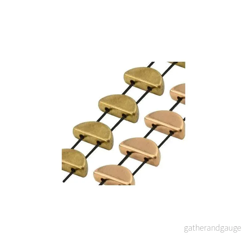 Mellandel Roséguldfärgad - Duo Halvrund 5x10mm 2-pack - Bild 2