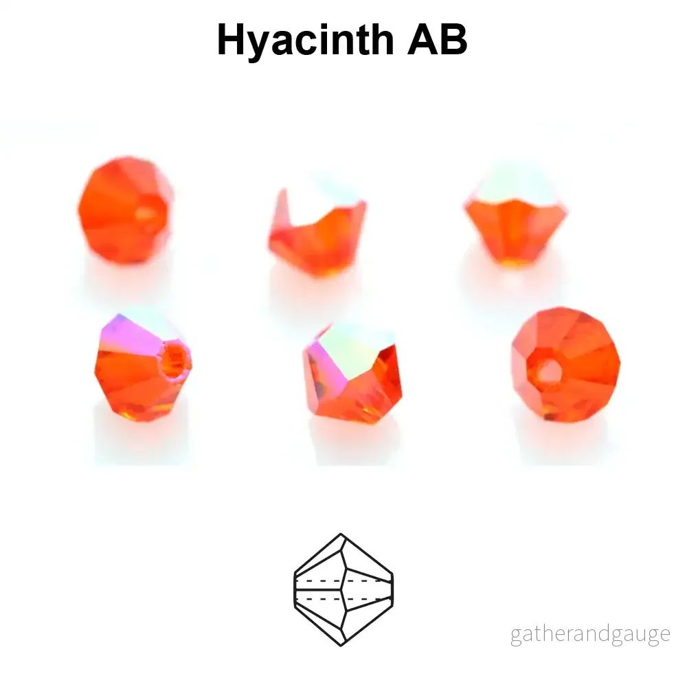 Tjeckiska MC Bicone - Hyacinth AB 4 mm 30- pack