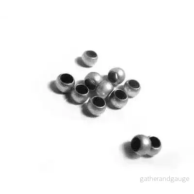 Klämpärlor - Silverfärgade 3mm, 50-pack