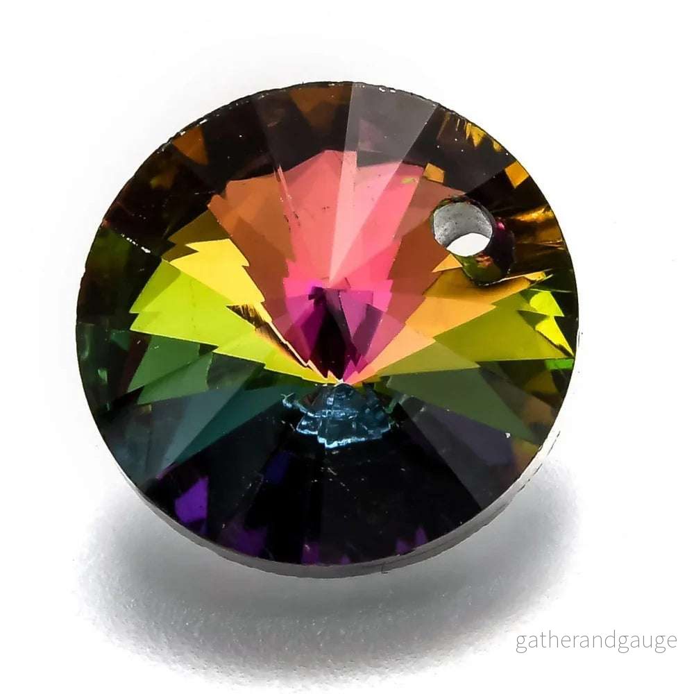 Facetterat Hänge – Rund Multi 14 mm, 1 styck Facetterat Hänge – Rund Multi 14 mm, 1 styck