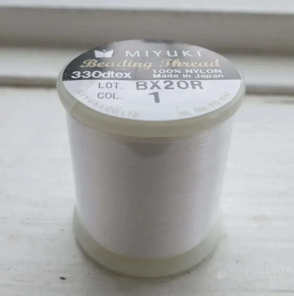 Miyuki Beading thread - White, 1 Rulle - Bild 2
