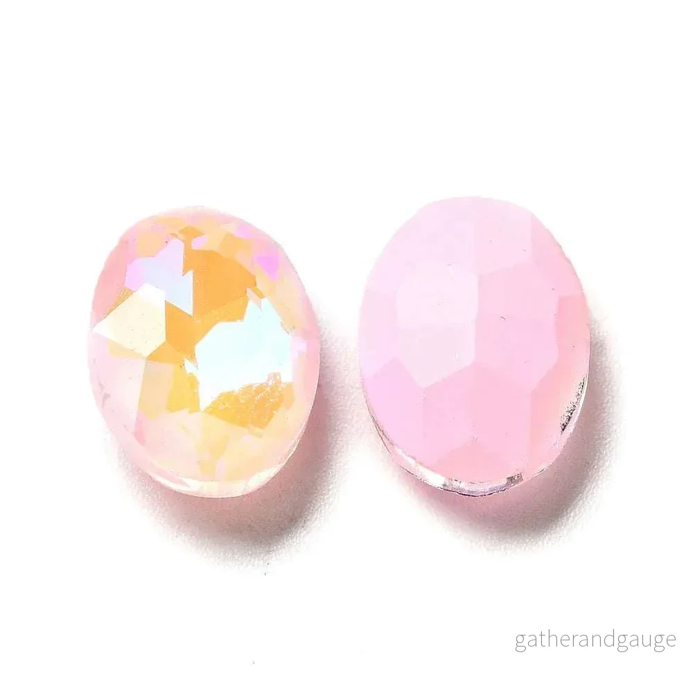 Kinesisk strass – Oval Light Rose Shine 14x10mm 1 styck Kinesisk strass – Oval Light Rose Shine 14x10mm 1 styck