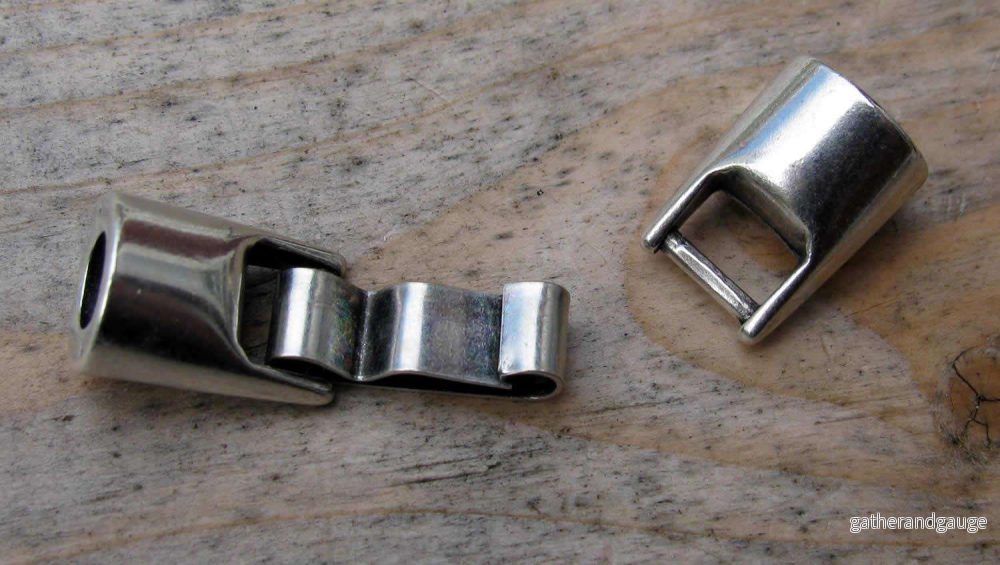 Lås Silverfärgat - Haklås för Runda Band 4,2mm, 1 Set - Bild 3