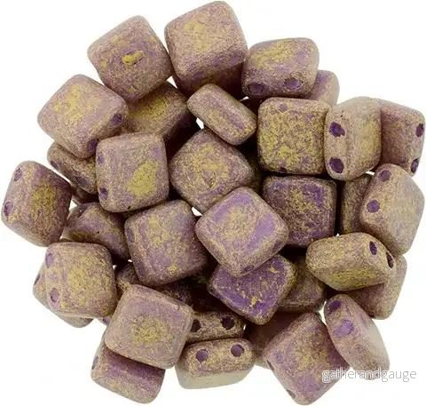 CzechMates Tile Beads – Pacifica Fig,25-pack