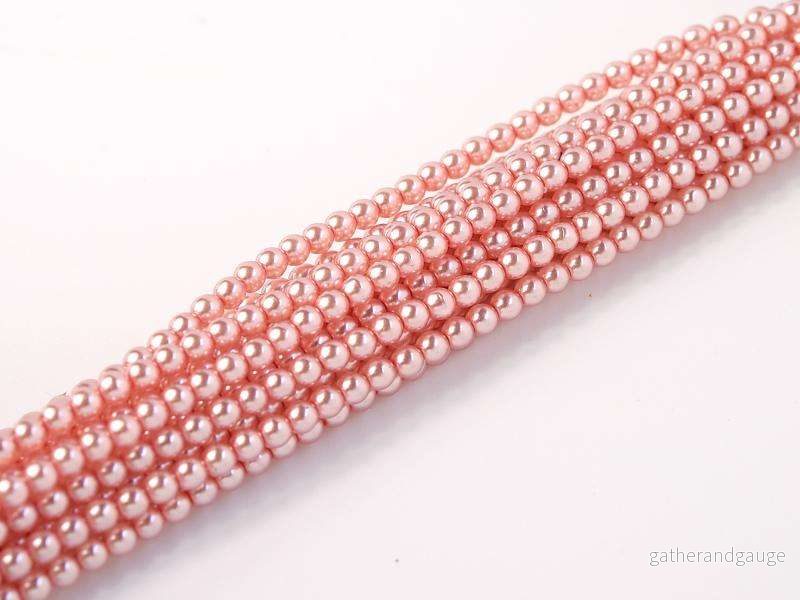 Tjeckiska Pearl Crystal – Pink 6 mm, 1 sträng Tjeckiska Pearl Crystal – Pink 6 mm, 1 sträng