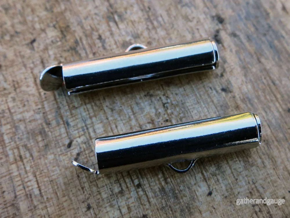 Avslut Silverfärgad - Slide tube 20mm 4-pack