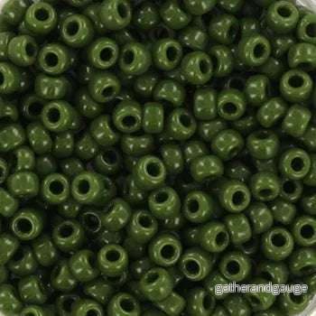 Miyuki Seed Beads – Opaque Avocado 8/0, 10 gram