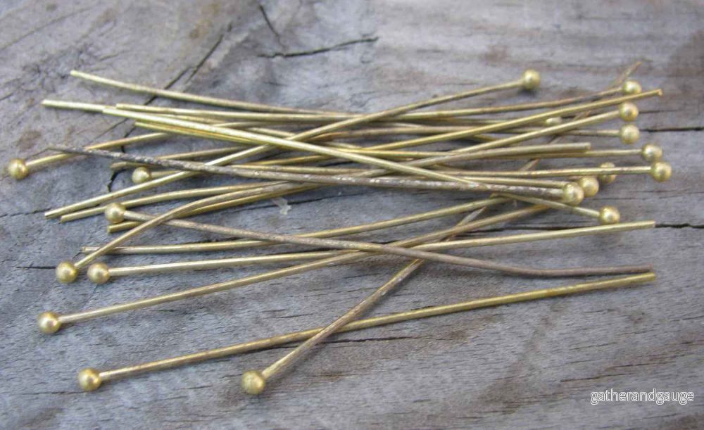 Hattpinnar Bronsfärgade med Kula - 50 mm, 20-pack - Bild 2