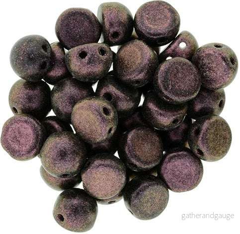 CzechMates Cabochon – Polychrome Pink Olive 7mm 2-håls, 10-pack CzechMates Cabochon – Polychrome Pink Olive 7mm 2-håls, 10-pack