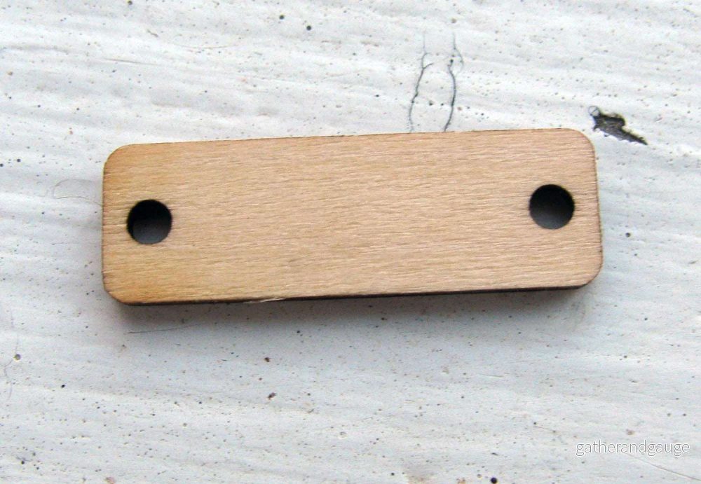 Connector Trä – Tagg 25x8mm 1 styck
