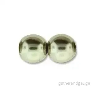 Tjeckiska vaxade glaspärlor - Champagne 3mm, 1 sträng - Bild 2