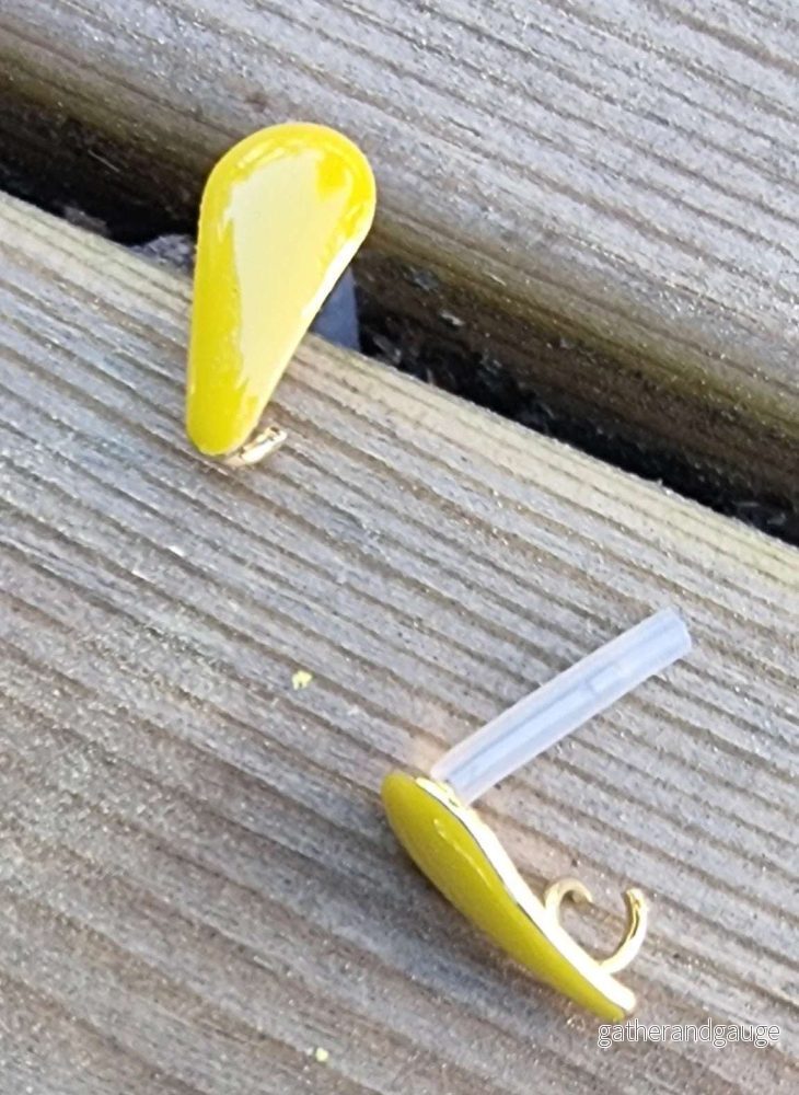Örstickare Emalj - Gul droppe, 2-pack - Bild 2