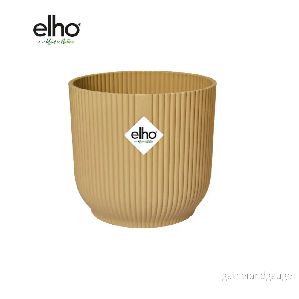 Elho Vibes Vik Rund kruka gul - D14 cm